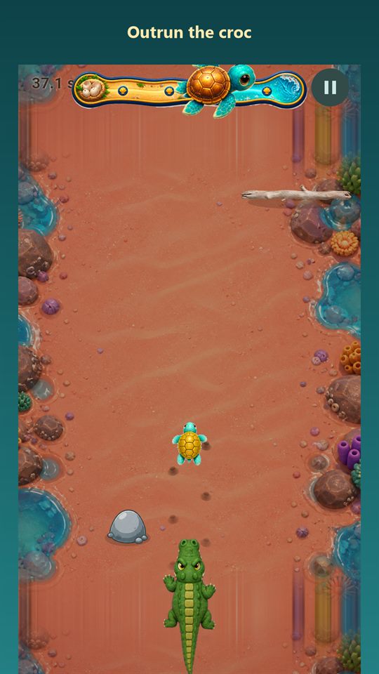 Turtle vs Croc: outrun the croc